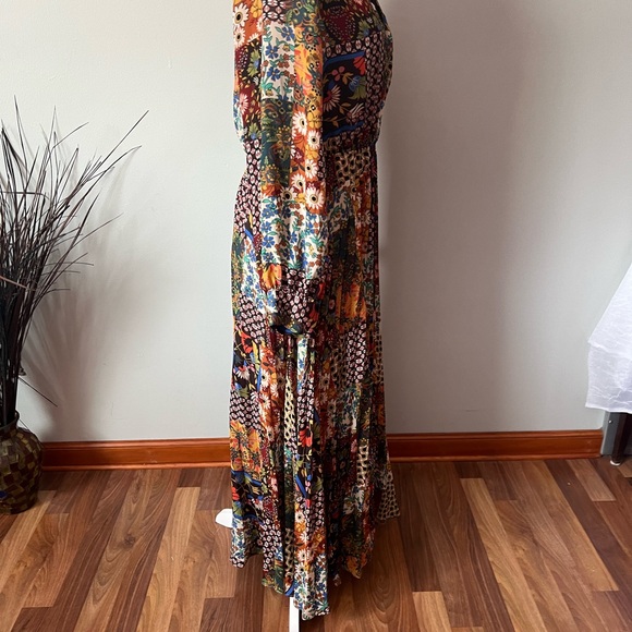 Emma & Michele Multicolor Floral Maxi Dress with pleated skirt vintage inspired - Picture 6 of 14